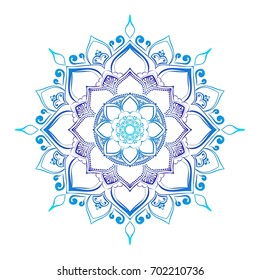 Mandala. Round Ornament Pattern. Geometric circle element made in vector. Spiritual and ritual symbol of Islam, Arabic, Indian religions.  Oriental motifs.   