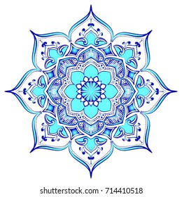 Mandala. Round Ornament Pattern. Geometric circle element made in vector. Spiritual and ritual symbol of Islam, Arabic, Indian religions.  Oriental motifs.   