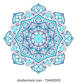 Mandala. Round Ornament Pattern. Geometric circle element made in vector. Spiritual and ritual symbol of Islam, Arabic, Indian religions.  Oriental motifs.   