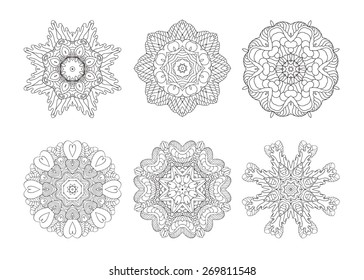 Mandala. Round Ornament Pattern. Hand drawn background.