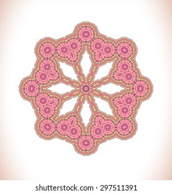 Mandala. Round ornament pattern. Hand drawn vector background.