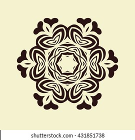 Mandala. Round ornament pattern. Hand drawn background.