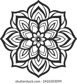 Mandala. Round Ornament Pattern. Henna tattoo mandala. Mehndi style.