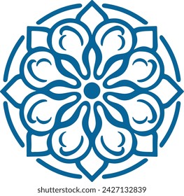Mandala. Runde Ornamente. Henna Tattoo Mandala. Mehndi-Stil