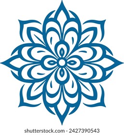 Mandala. Patrón de adorno redondo. Mandala de tatuaje de henna. Estilo Mehndi
