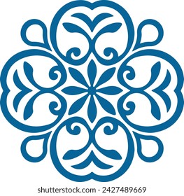 Mandala. Runde Ornamente. Henna Tattoo Mandala. Mehndi-Stil