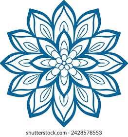 Mandala. Patrón de adorno redondo. Mandala de tatuaje de henna. Estilo Mehndi