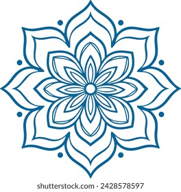 Mandala. Runde Ornamente. Henna Tattoo Mandala. Mehndi-Stil