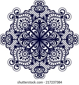 Mandala. Round Ornament Pattern with Islam, Arabic, Indian, ottoman motifs.
