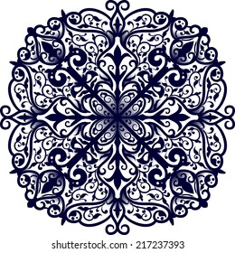 Mandala. Round Ornament Pattern with Islam, Arabic, Indian, ottoman motifs.