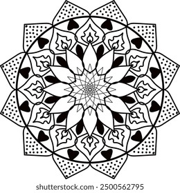 Mandala. Runde Ornament Muster, Mandala Linie Illustration, Mandala Design