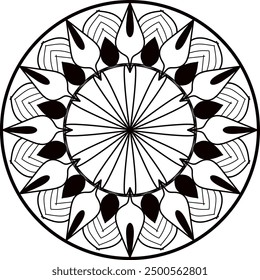 Mandala. Round Ornament Pattern, Mandala Line Illustration, mandala design