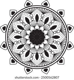 Mandala. Round Ornament Pattern, Mandala Line Illustration, mandala design