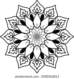 Mandala. Round Ornament Pattern, Mandala Line Illustration, mandala design