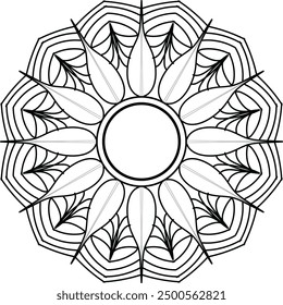 Mandala. Round Ornament Pattern, Mandala Line Illustration, mandala design