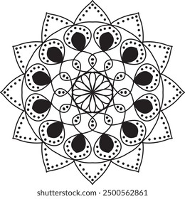 Mandala. Round Ornament Pattern, Mandala Line Illustration, mandala design