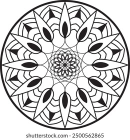 Mandala. Round Ornament Pattern, Mandala Line Illustration, mandala design