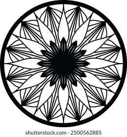 Mandala. Round Ornament Pattern, Mandala Line Illustration, mandala design