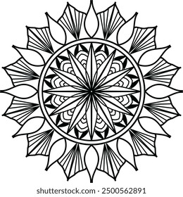 Mandala. Round Ornament Pattern, Mandala Line Illustration, mandala design