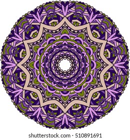 Mandala. Round Ornament Pattern. Oriental pattern vector illustration