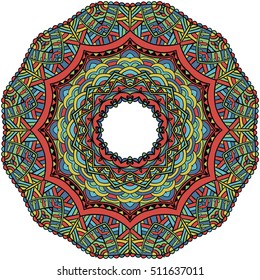 Mandala. Round Ornament Pattern. Oriental pattern vector illustration