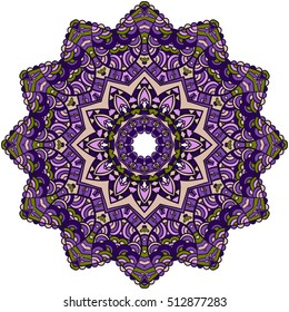 Mandala. Round Ornament Pattern. Oriental pattern vector illustration