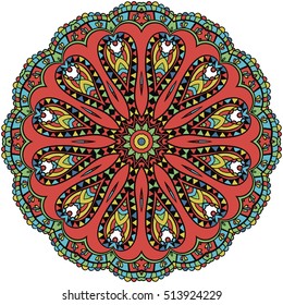 Mandala. Round Ornament Pattern. Oriental pattern vector illustration