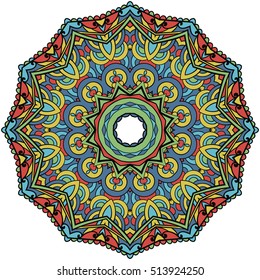 Mandala. Round Ornament Pattern. Oriental pattern vector illustration