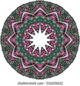 Mandala. Round Ornament Pattern. Oriental pattern vector illustration