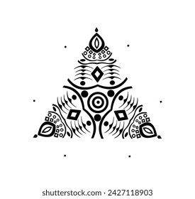 Mandala. Round Ornament Pattern 
triangle