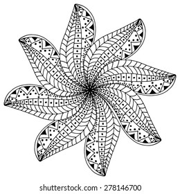 Mandala. Round Ornament Pattern. Vector illustration. Isolated