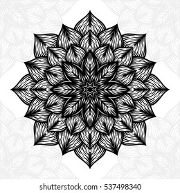 Mandala. Round Ornament Pattern. Vector illustration.