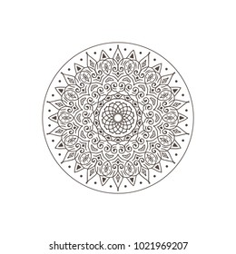 Mandala. Round Ornament Pattern. Vintage decorative elements. Hand drawn background. Islam, Arabic, Indian, ottoman motifs.