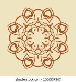 Mandala. Round Ornament Pattern. Vintage decorative elements. Hand drawn background. Islam, Arabic, Indian, ottoman motif
