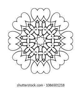 Mandala. Round Ornament Pattern. Vintage decorative elements. Hand drawn background. Islam, Arabic, Indian, ottoman motif