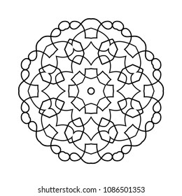 Mandala. Round Ornament Pattern. Vintage decorative elements. Hand drawn background. Islam, Arabic, Indian, ottoman motif