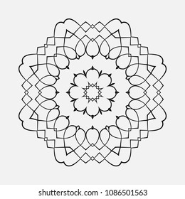 Mandala. Round Ornament Pattern. Vintage decorative elements. Hand drawn background. Islam, Arabic, Indian, ottoman motif