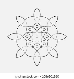 Mandala. Round Ornament Pattern. Vintage decorative elements. Hand drawn background. Islam, Arabic, Indian, ottoman motif