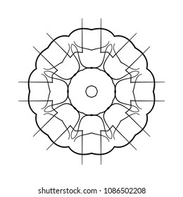 Mandala. Round Ornament Pattern. Vintage decorative elements. Hand drawn background. Islam, Arabic, Indian, ottoman motif
