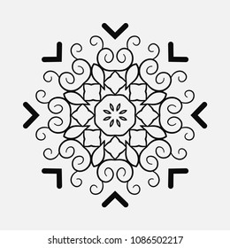 Mandala. Round Ornament Pattern. Vintage decorative elements. Hand drawn background. Islam, Arabic, Indian, ottoman motif