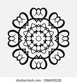 Mandala. Round Ornament Pattern. Vintage decorative elements. Hand drawn background. Islam, Arabic, Indian, ottoman motif