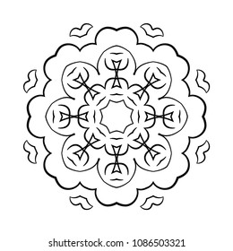 Mandala. Round Ornament Pattern. Vintage decorative elements. Hand drawn background. Islam, Arabic, Indian, ottoman motif
