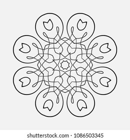 Mandala. Round Ornament Pattern. Vintage decorative elements. Hand drawn background. Islam, Arabic, Indian, ottoman motif