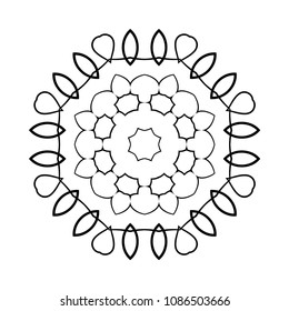 Mandala. Round Ornament Pattern. Vintage decorative elements. Hand drawn background. Islam, Arabic, Indian, ottoman motif