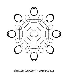 Mandala. Round Ornament Pattern. Vintage decorative elements. Hand drawn background. Islam, Arabic, Indian, ottoman motif