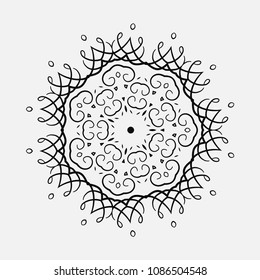 Mandala. Round Ornament Pattern. Vintage decorative elements. Hand drawn background. Islam, Arabic, Indian, ottoman motif