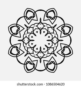 Mandala. Round Ornament Pattern. Vintage decorative elements. Hand drawn background. Islam, Arabic, Indian, ottoman motif
