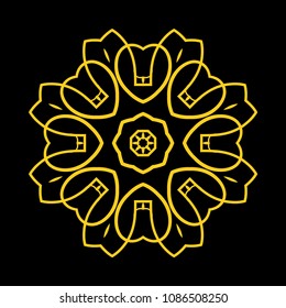 Mandala. Round Ornament Pattern. Vintage decorative elements. Hand drawn background. Islam, Arabic, Indian, ottoman motif