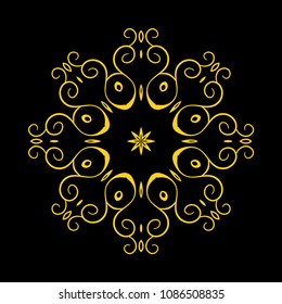 Mandala. Round Ornament Pattern. Vintage decorative elements. Hand drawn background. Islam, Arabic, Indian, ottoman motif