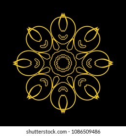 Mandala. Round Ornament Pattern. Vintage decorative elements. Hand drawn background. Islam, Arabic, Indian, ottoman motif